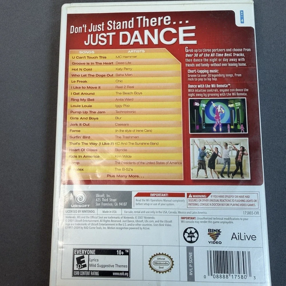 Nintendo Wii Just Dance‎ CIB Tested And Working